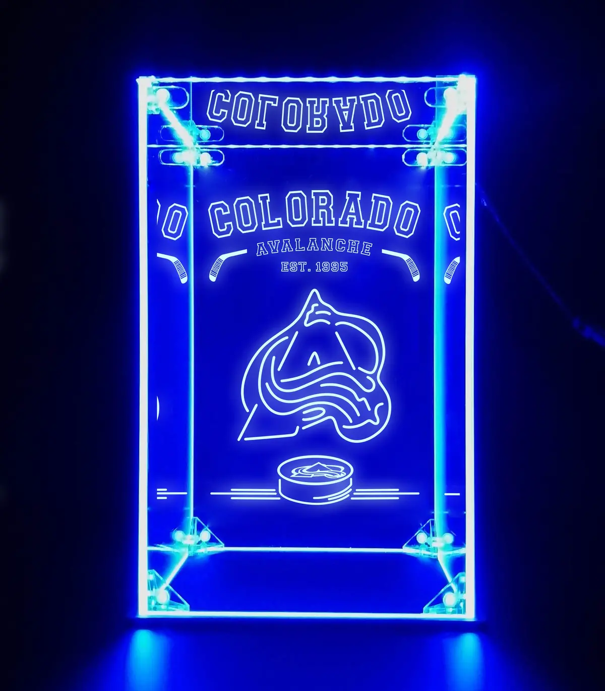 Led Display Case For Colorado Avalanche Sports Memorabilia 1