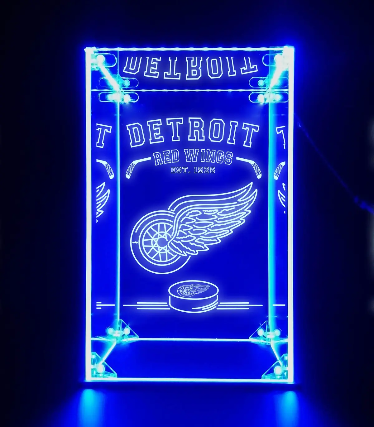 Led Display Case For Detroit Red Wings Sports Memorabilia 1