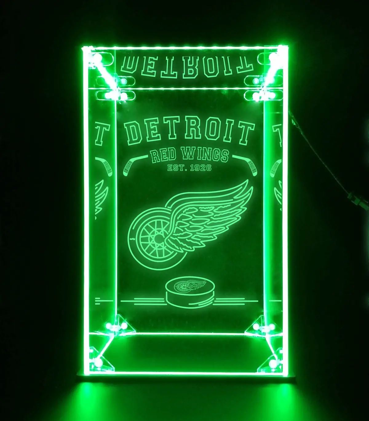 Led Display Case For Detroit Red Wings Sports Memorabilia 2