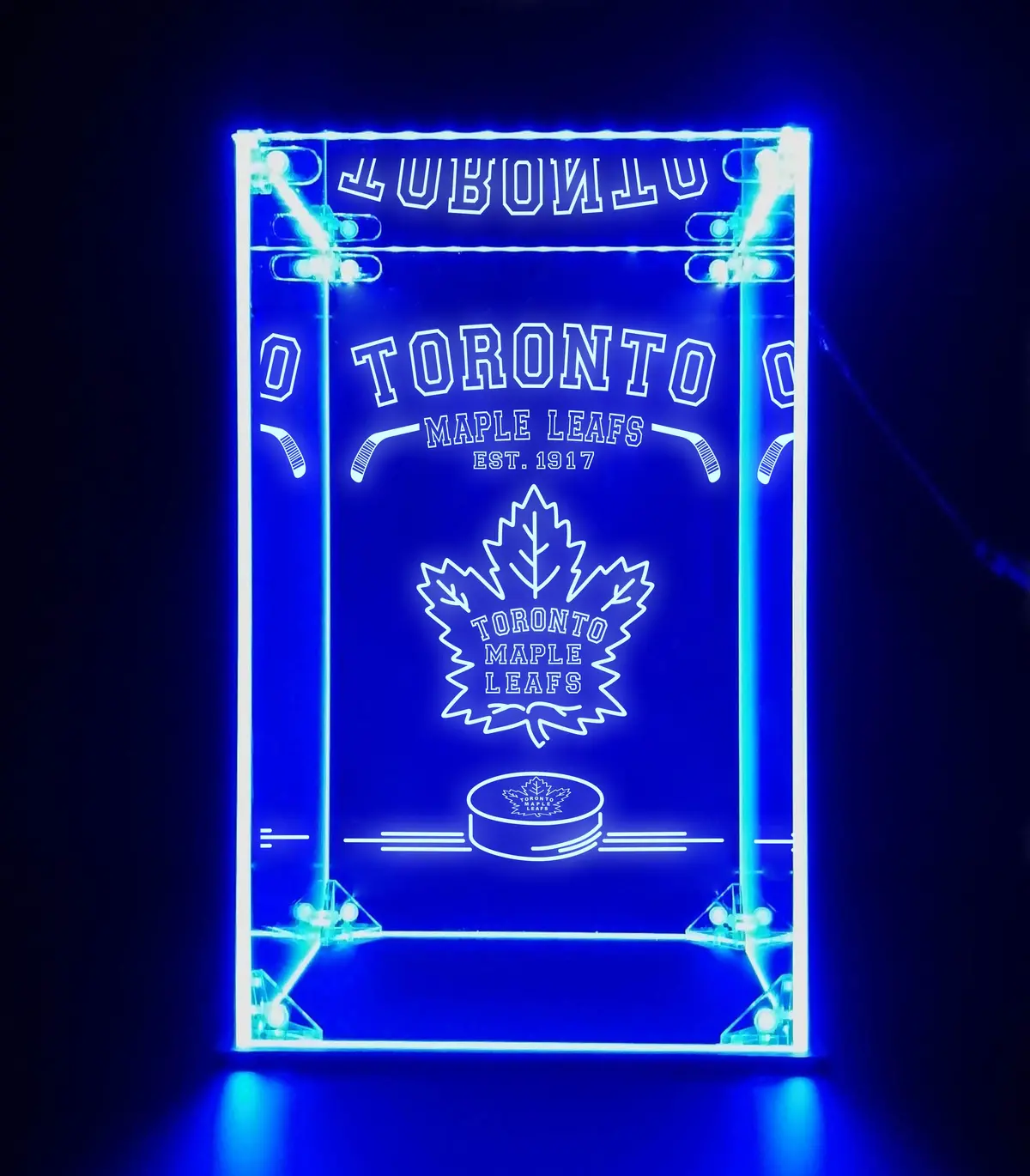 Led Display Case For Toronto Maple Leaf Sports Memorabilia 1