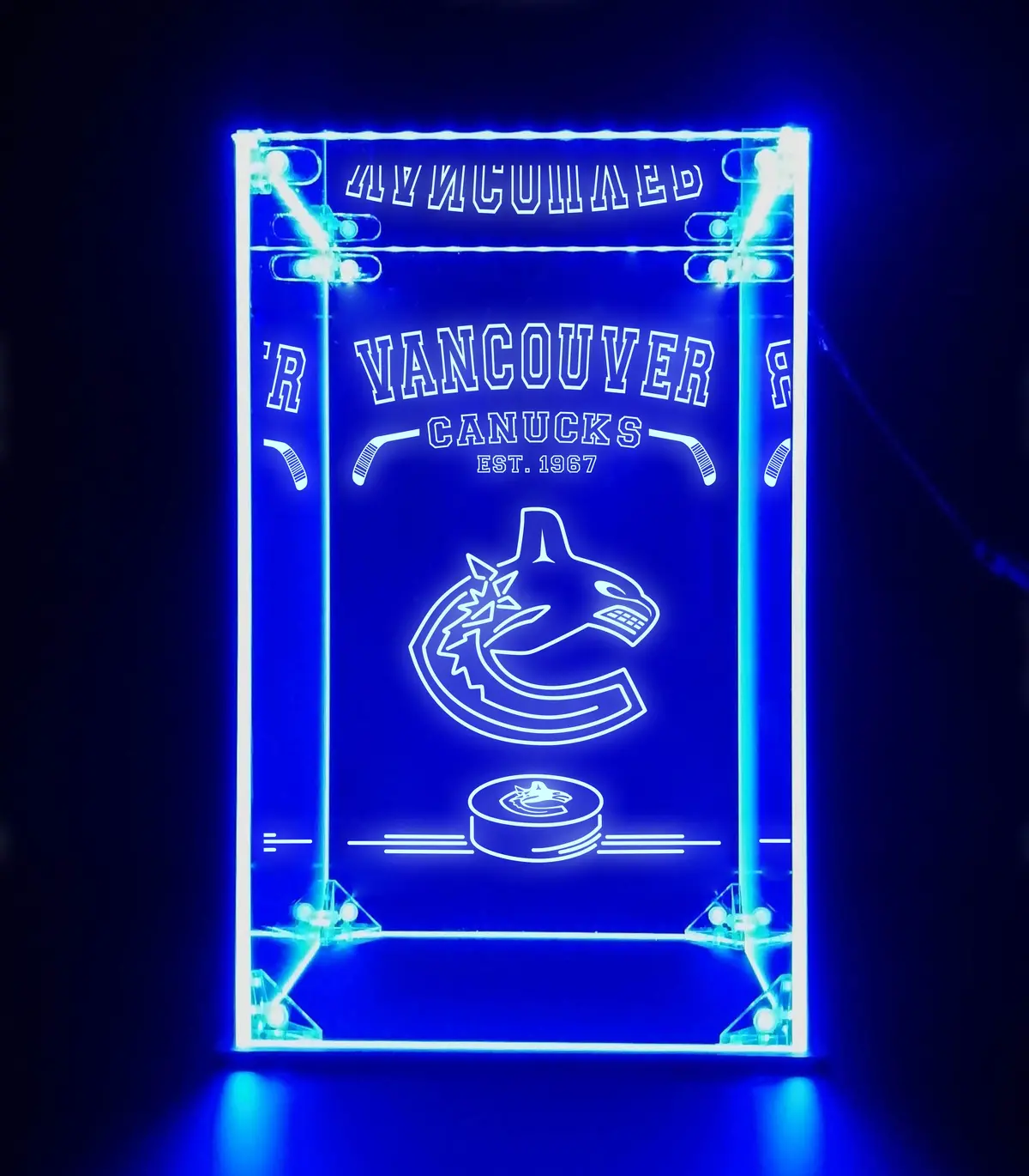 Led Display Case For Vancouver Canucks Sports Memorabilia 1