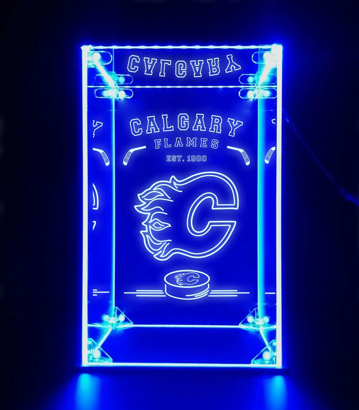 Led Display Case For Calgary Flames Sports Memorabilia 1