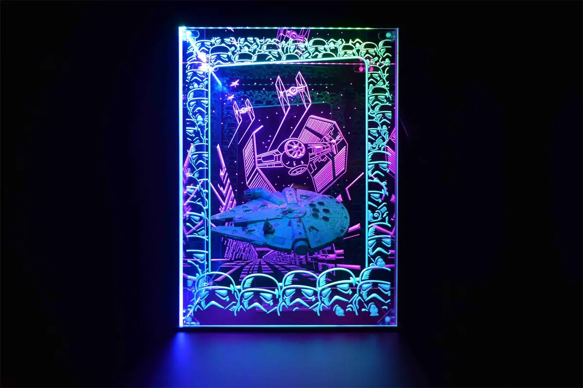 Acrylic Led Display Case For Lego Star Wars Sets, Lego Helmet, Collectible Figures 1