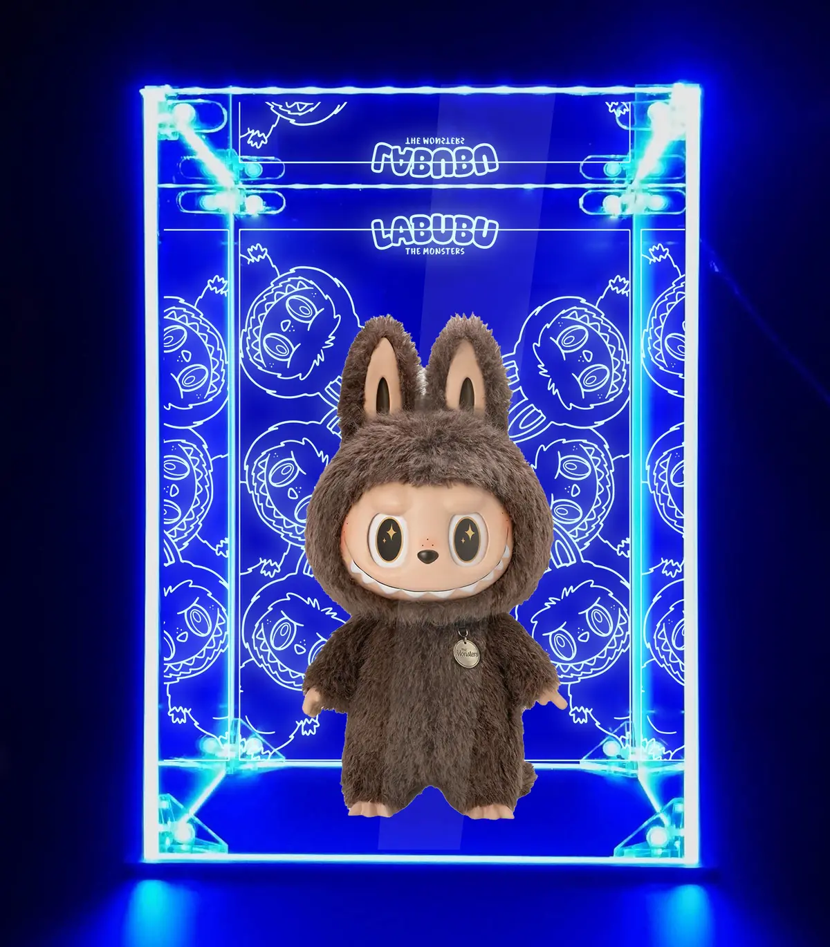 Led Display Case For Labubu Monsters Doll Blind Box Collection 1