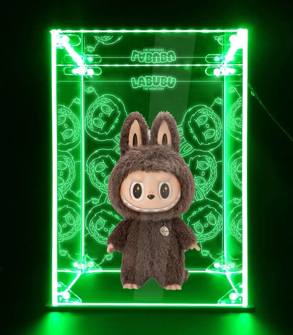 Led Display Case For Labubu Monsters Doll Blind Box Collection 2
