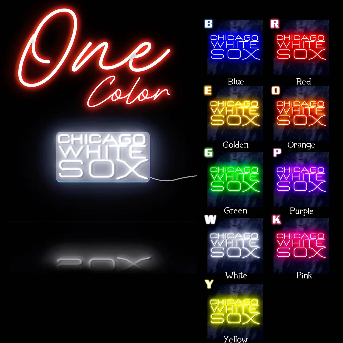 Mlb Chicago White Sox Neon Like Flex Led Sign 2