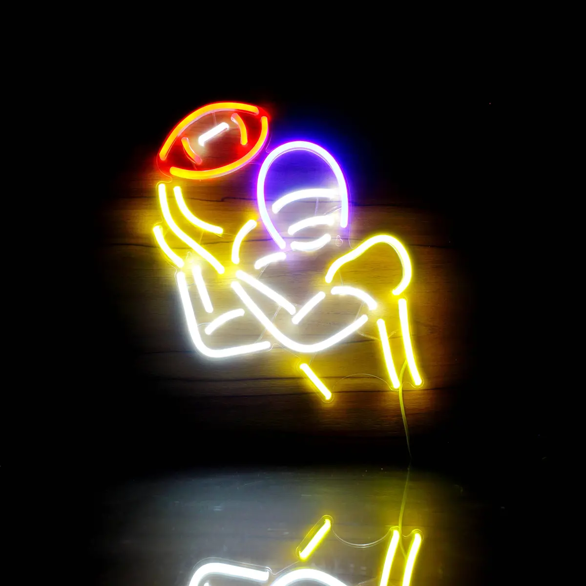 Nfl Football Player Bar Neon Flex Led Sign 1