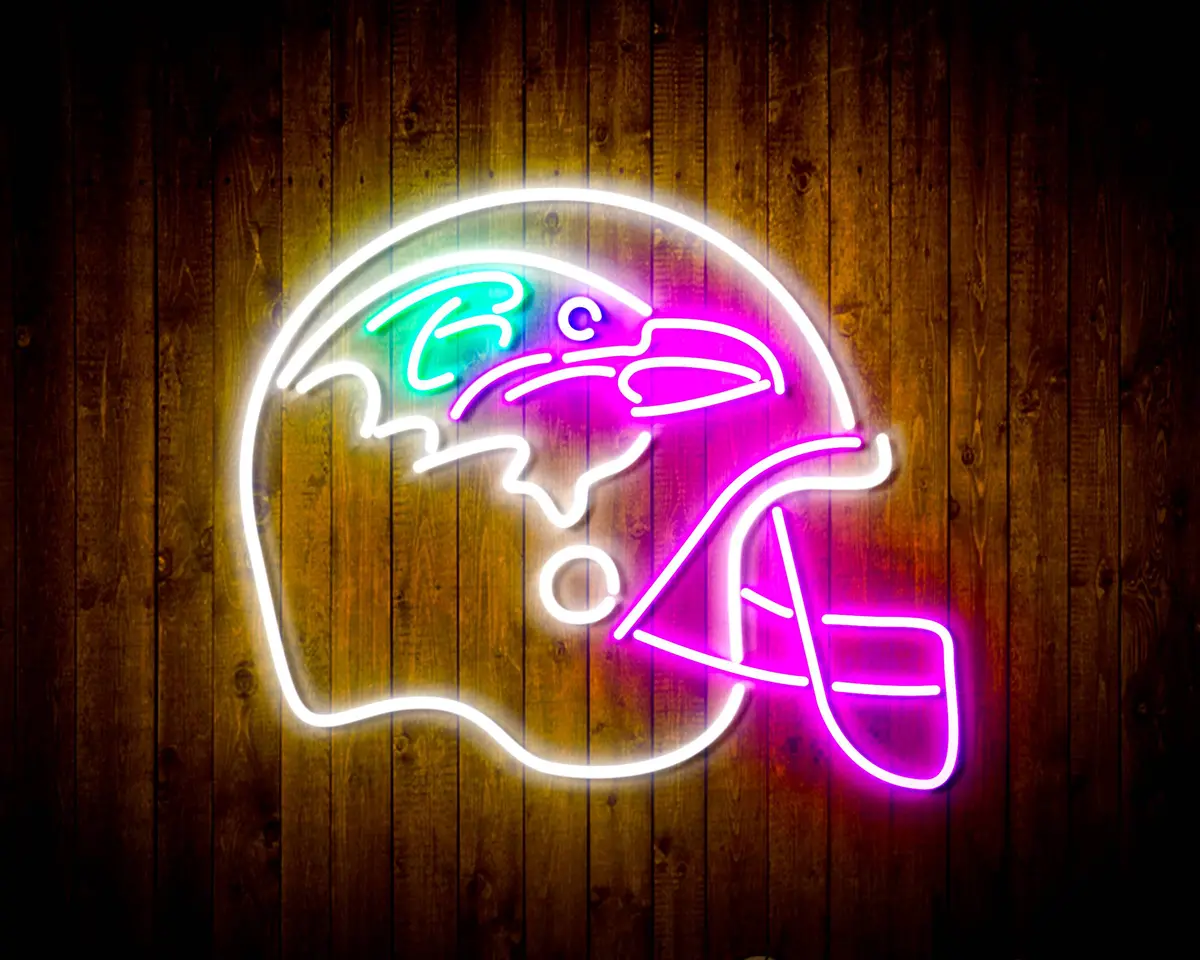 Nfl Helmet Baltimore Ravens Bar Neon Flex Led Sign 3