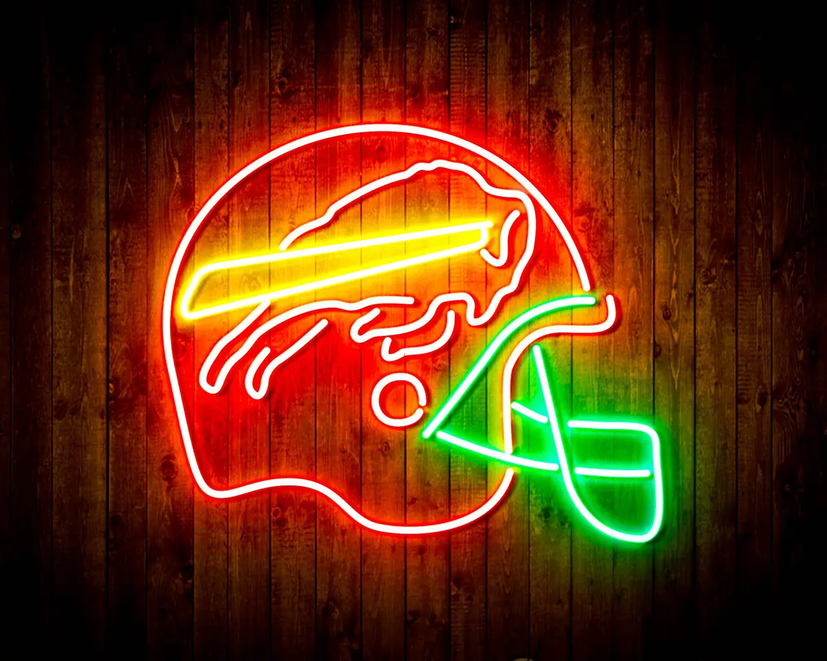 Nfl Helmet Buffalo Bills Bar Neon Flex Led Sign 2