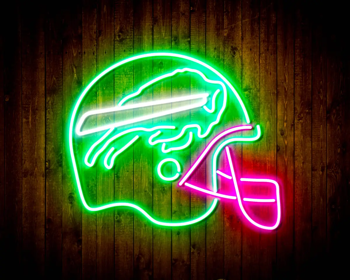 Nfl Helmet Buffalo Bills Bar Neon Flex Led Sign 3