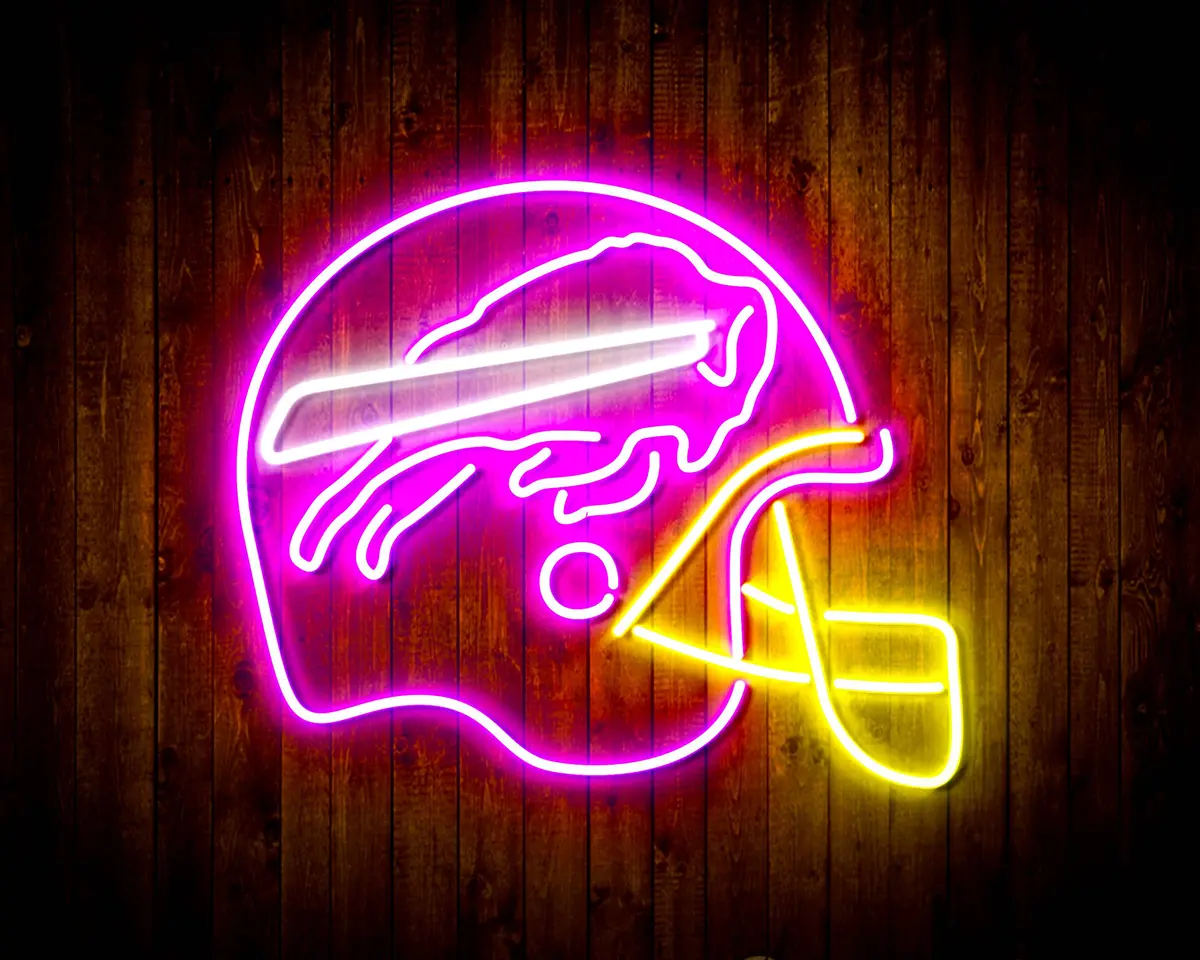 Nfl Helmet Buffalo Bills Bar Neon Flex Led Sign 4