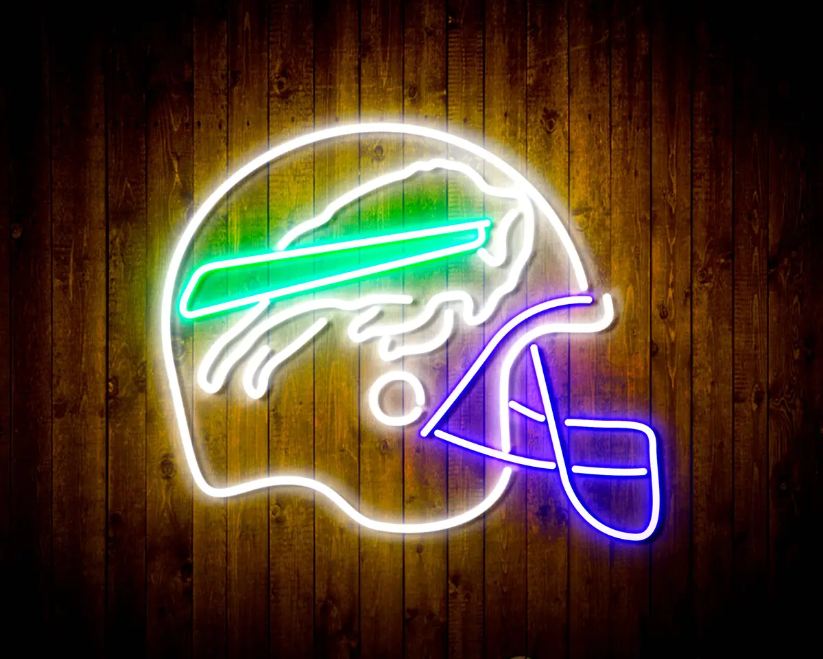 Nfl Helmet Buffalo Bills Bar Neon Flex Led Sign 5