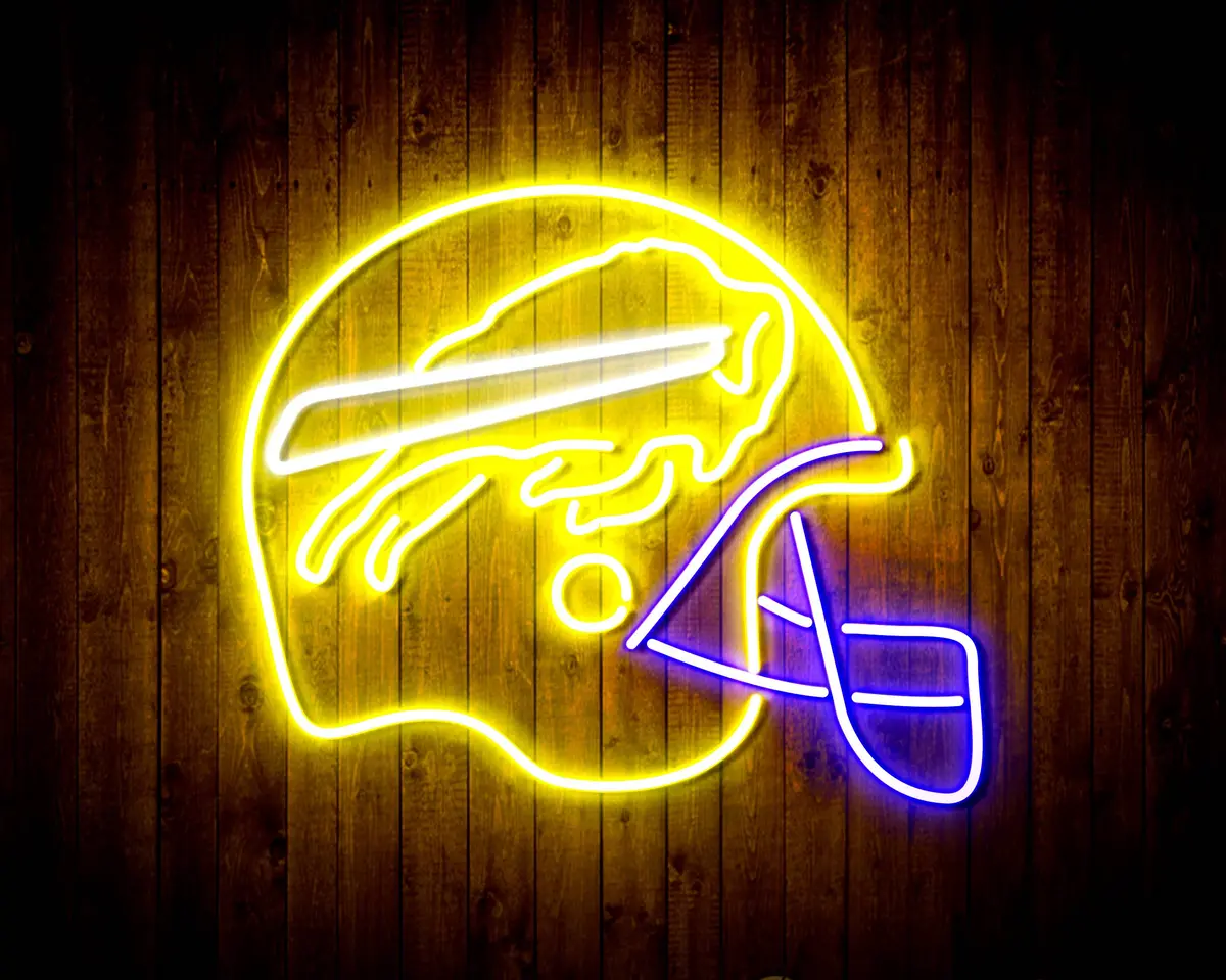 Nfl Helmet Buffalo Bills Bar Neon Flex Led Sign 6