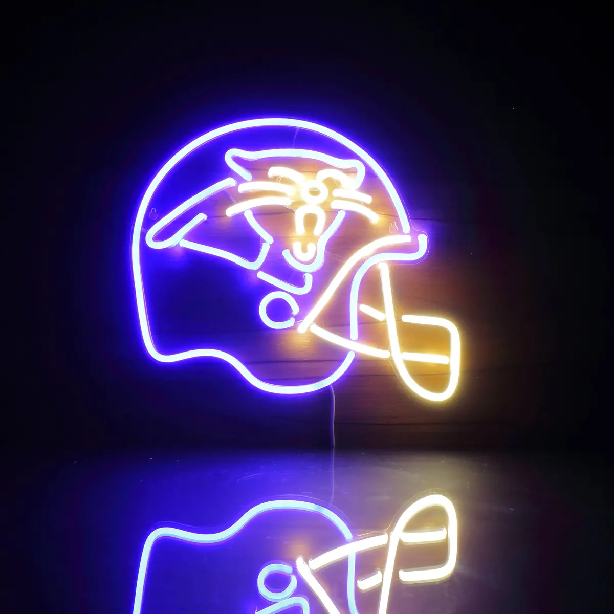 Nfl Helmet Carolina Panthers Bar Neon Flex Led Sign 1