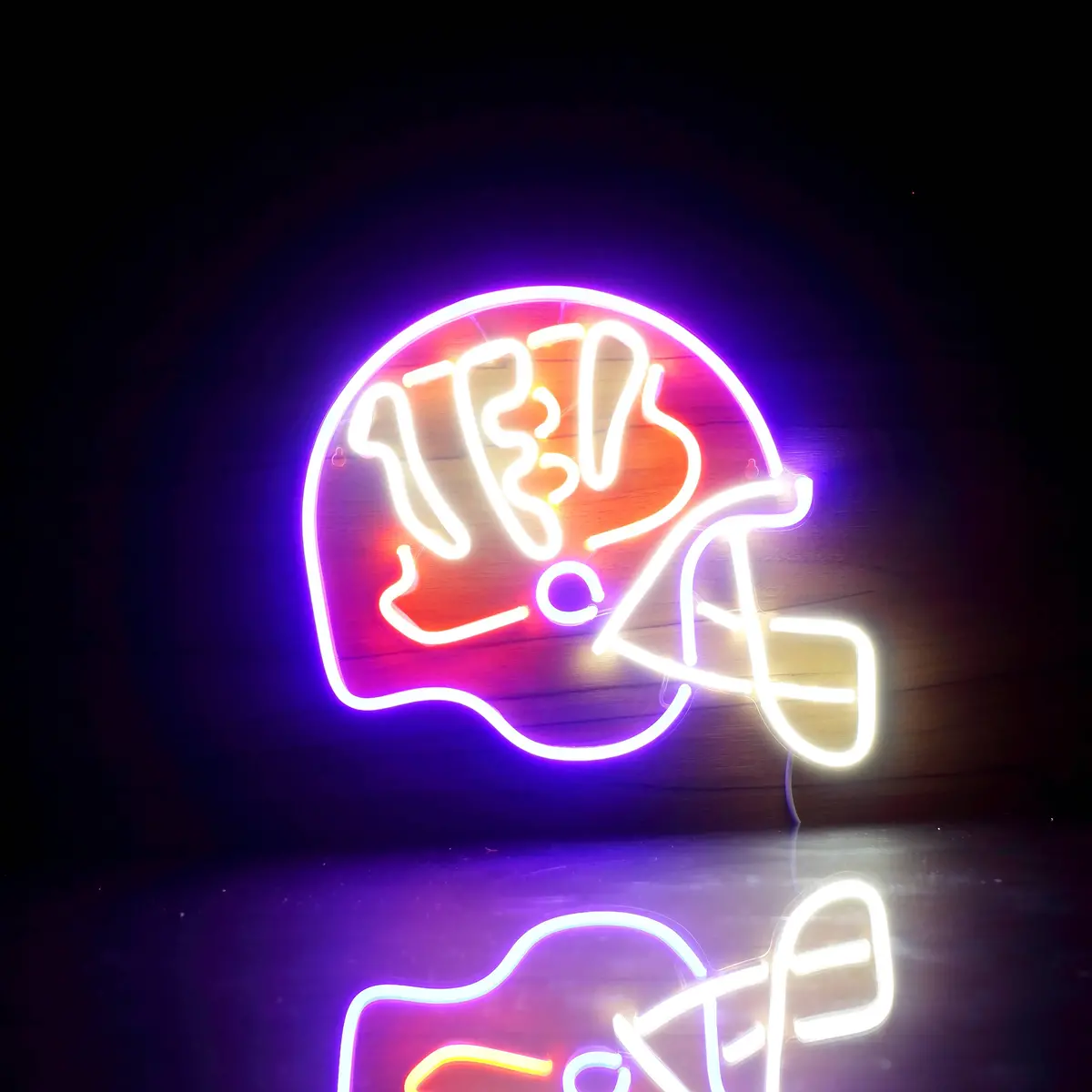 Nfl Helmet Cincinnati Bengals Bar Neon Flex Led Sign 1