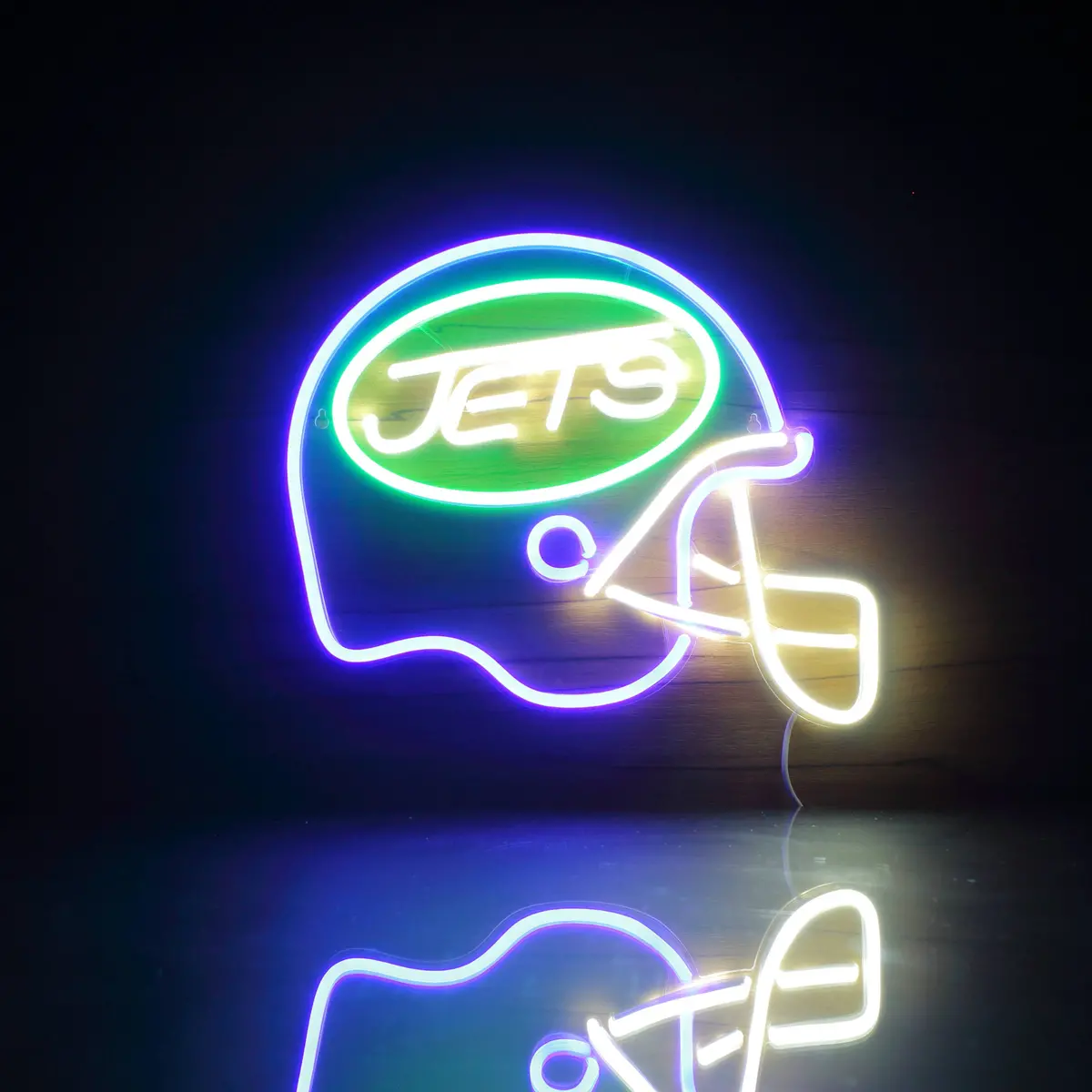 Nfl Helmet New York Jets Bar Neon Flex Led Sign 1