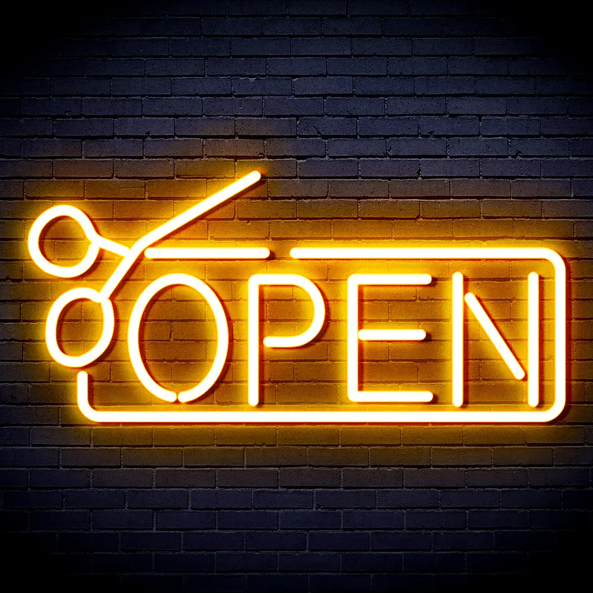 Open With Scissors Neon Flex Led Sign 12