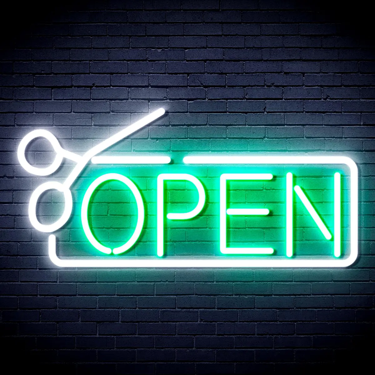 Open With Scissors Neon Flex Led Sign 5