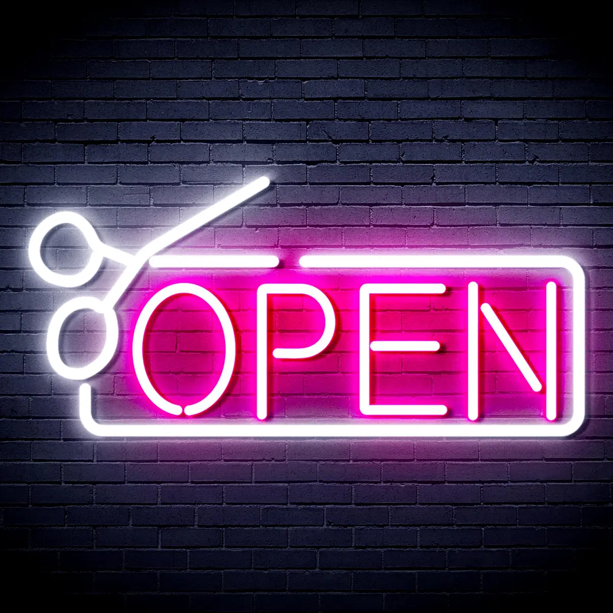 Open With Scissors Neon Flex Led Sign 3