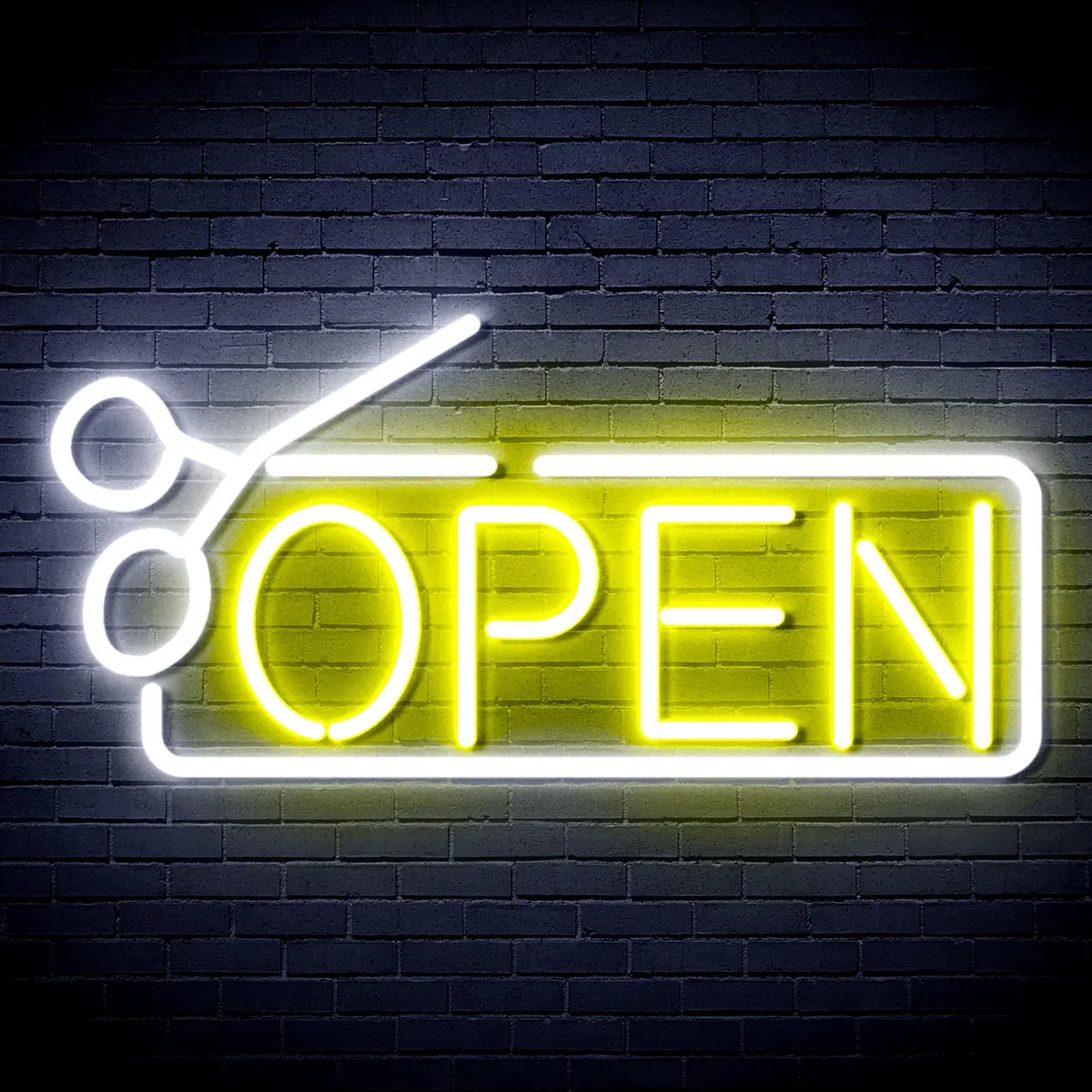 Open With Scissors Neon Flex Led Sign 8