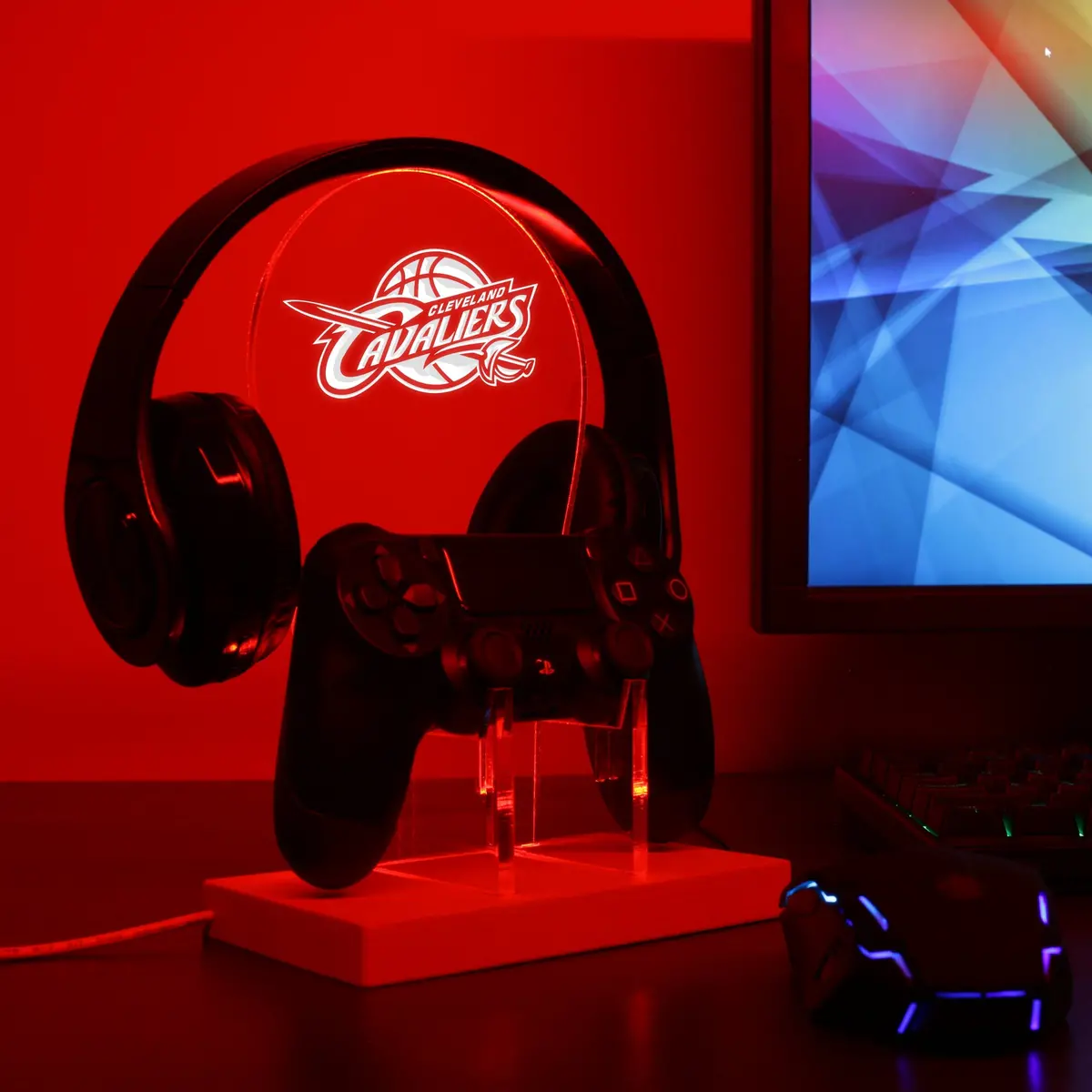 Cleveland Cavaliers Led Gaming Headset Controller Stand 1