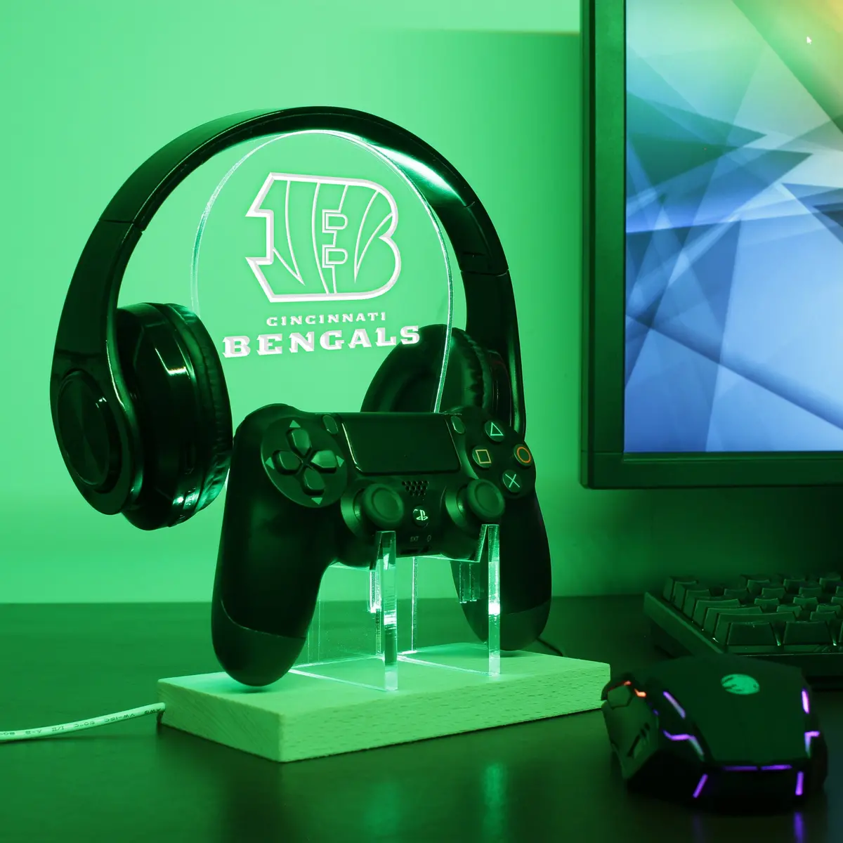 Cincinnati Bengals Led Gaming Headset Controller Stand 1