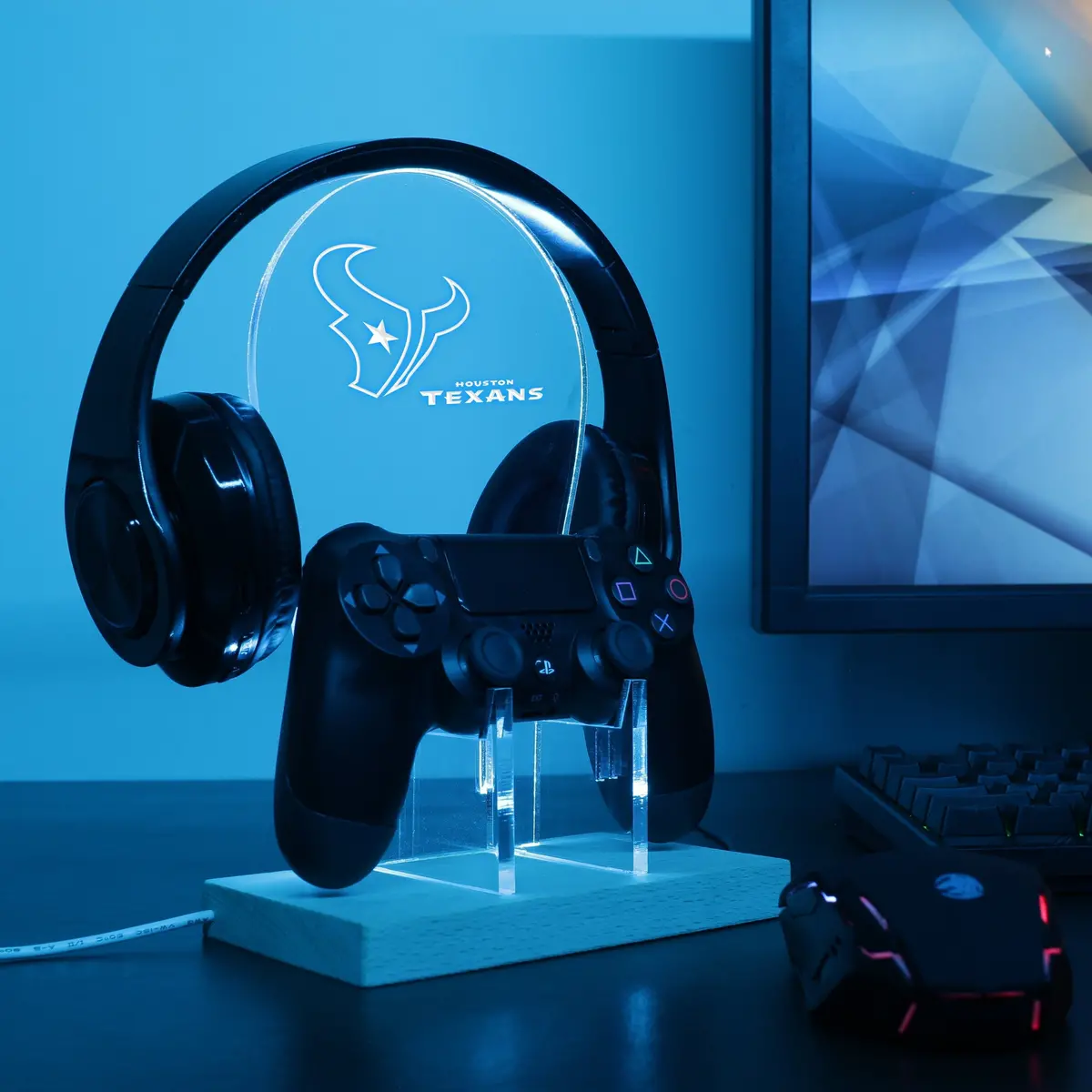 Houston Texans Led Gaming Headset Controller Stand 2