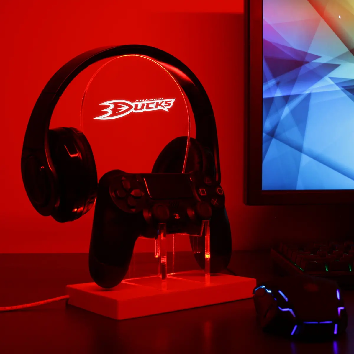 Anaheim Ducks Led Gaming Headset Controller Stand 2