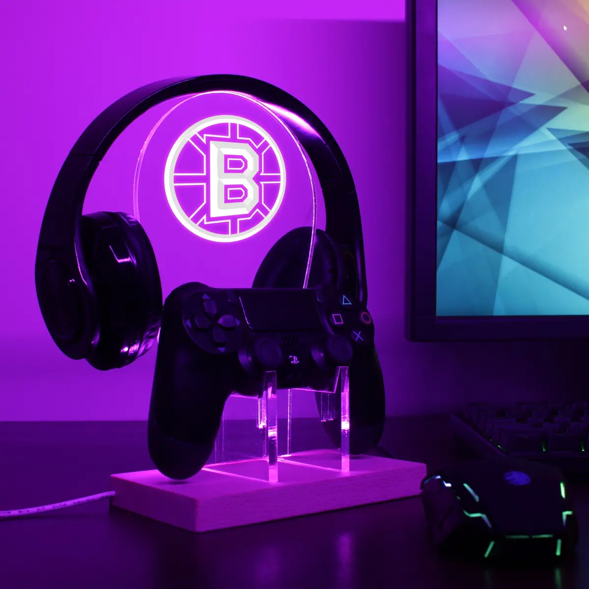 Boston Bruins Led Gaming Headset Controller Stand 1