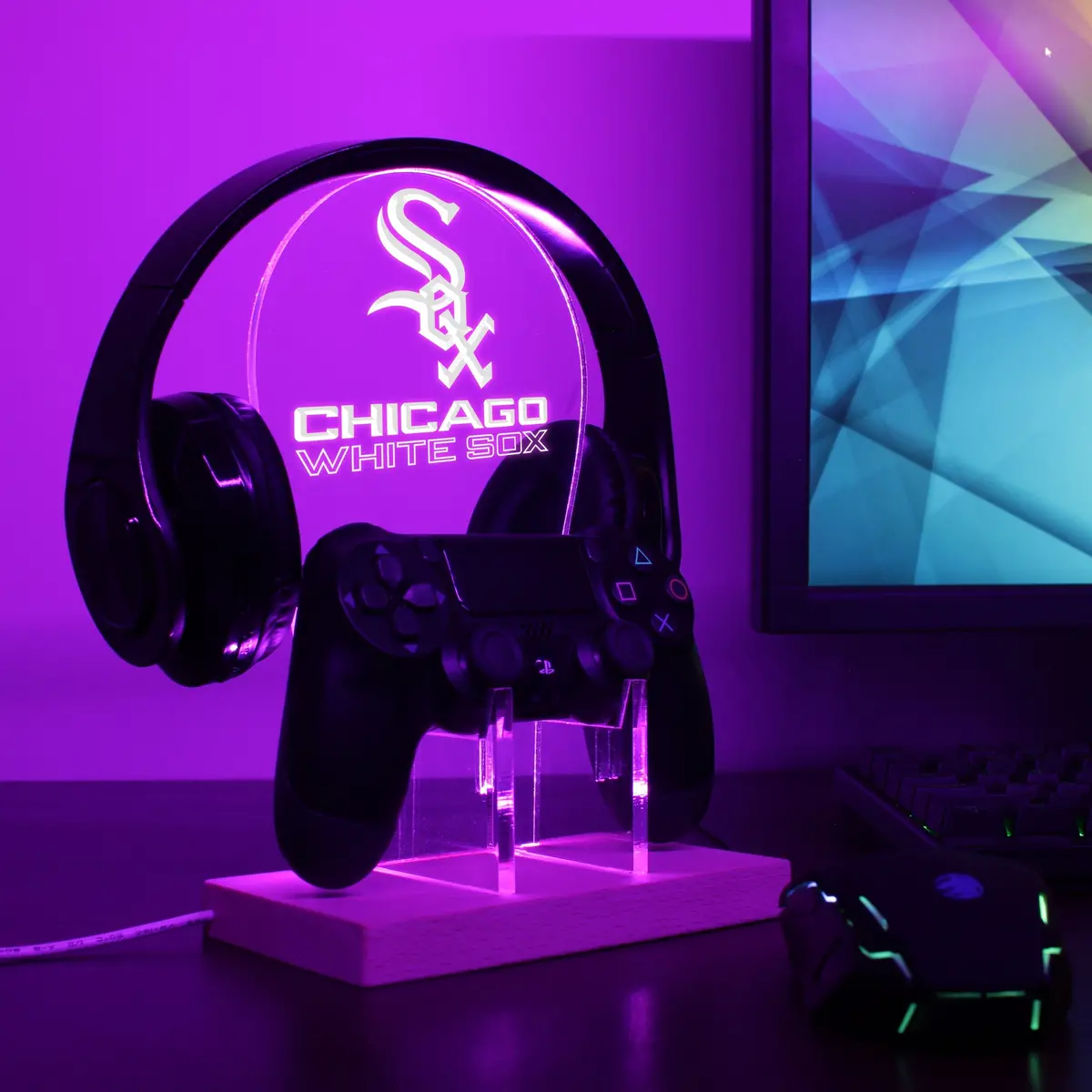 Chicago White Sox Led Gaming Headset Controller Stand 2