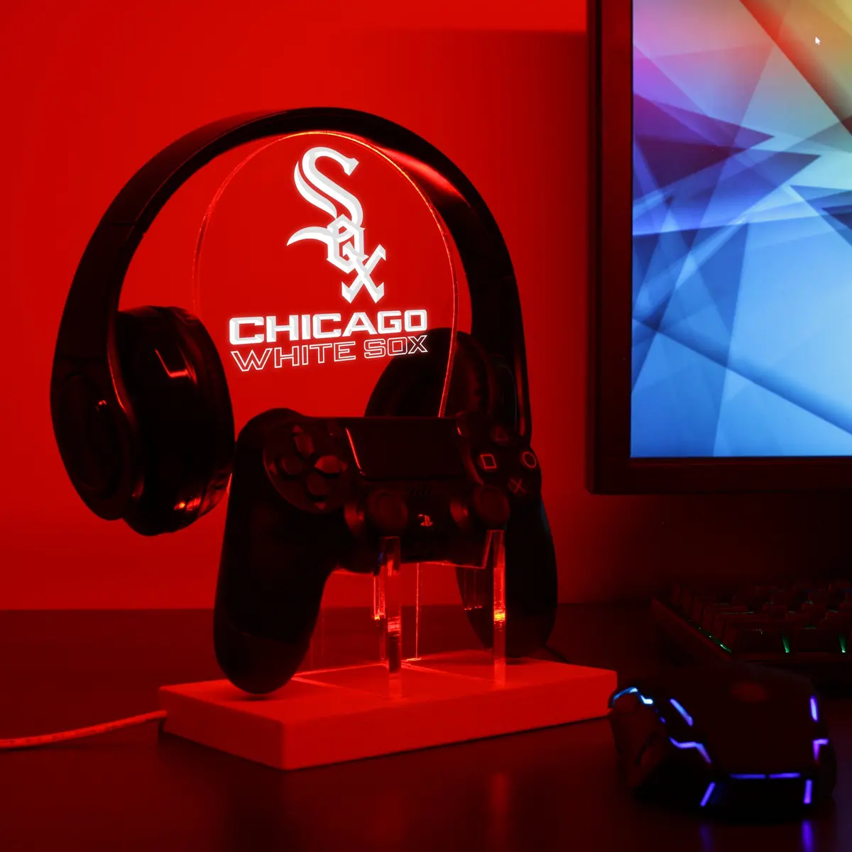 Chicago White Sox Led Gaming Headset Controller Stand 1