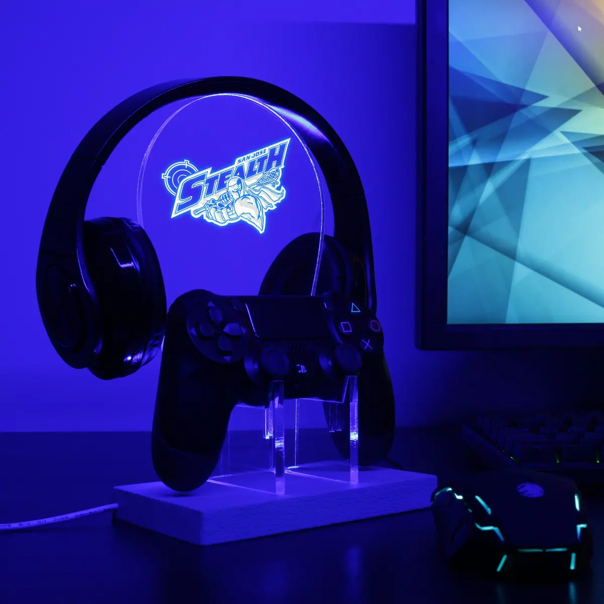 San Jose Stealth Led Gaming Headset Controller Stand 1