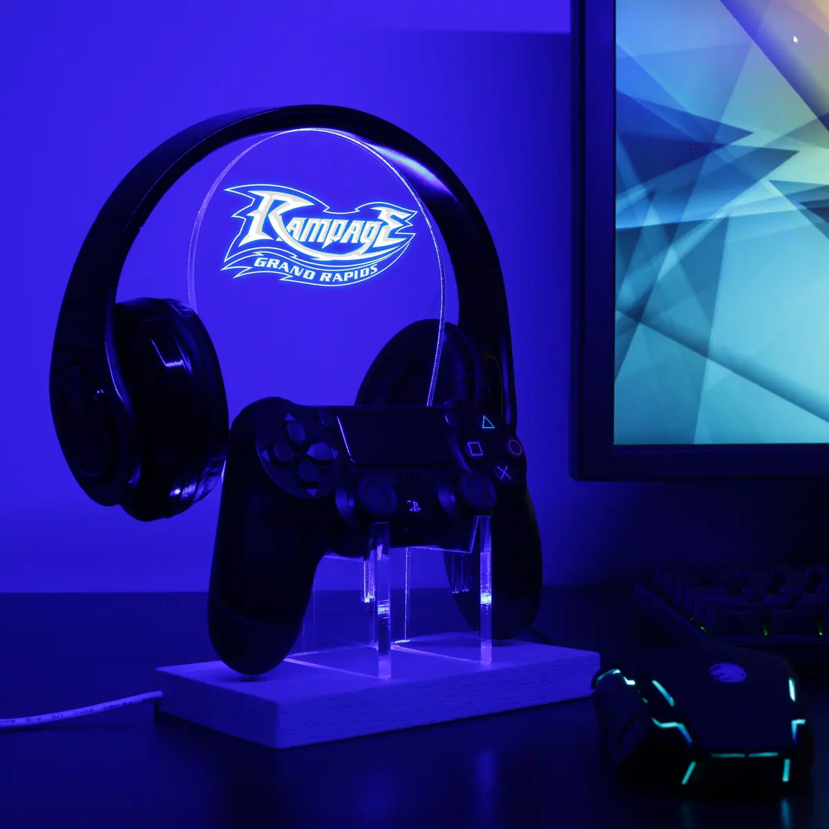 Grand Rapids Rampage Led Gaming Headset Controller Stand 1