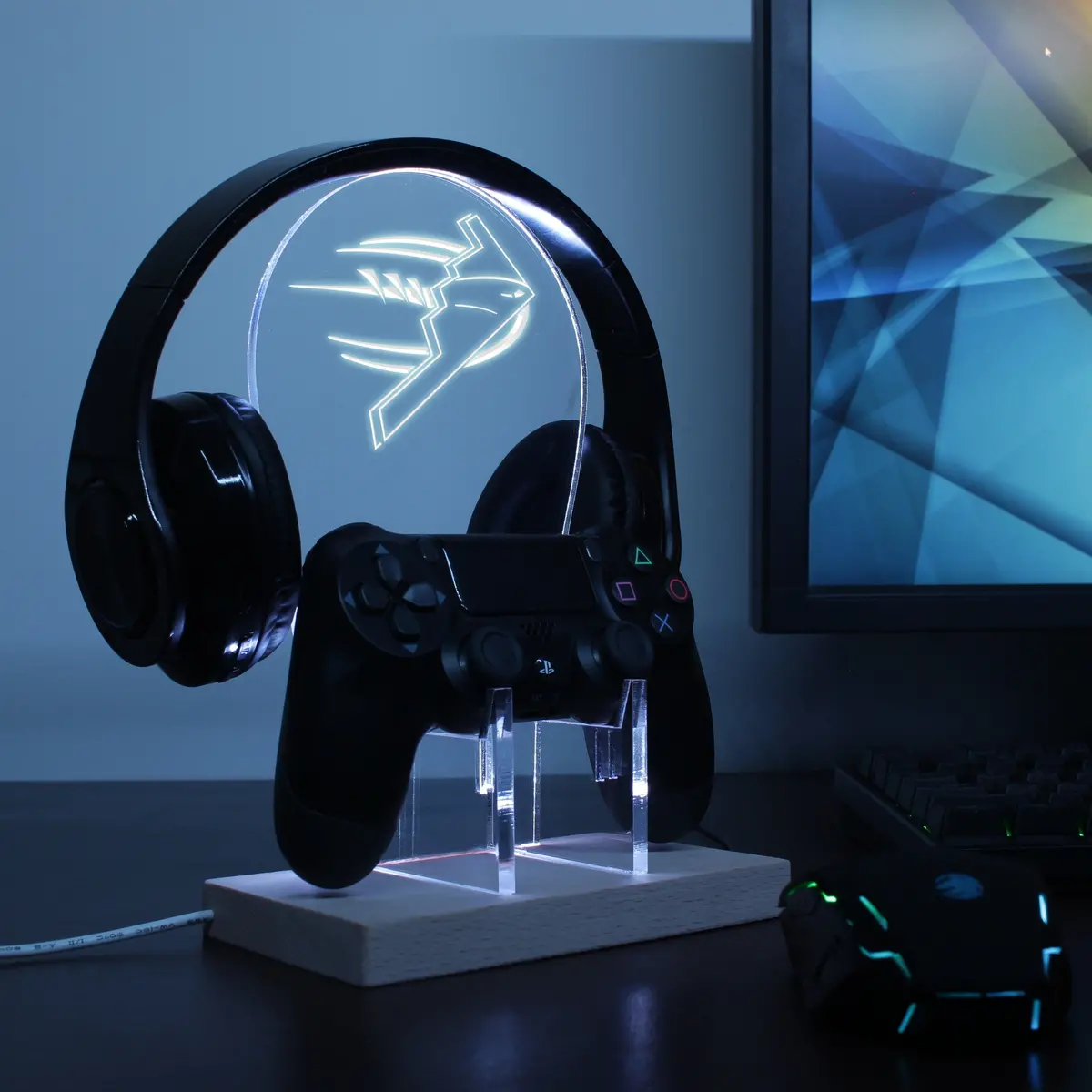 Kansas City Brigade Led Gaming Headset Controller Stand 1