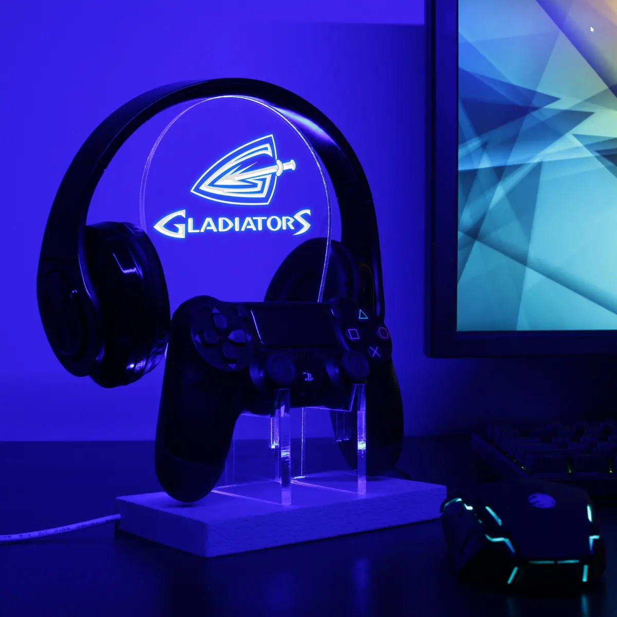 Las Vegas Gladiators Led Gaming Headset Controller Stand 1
