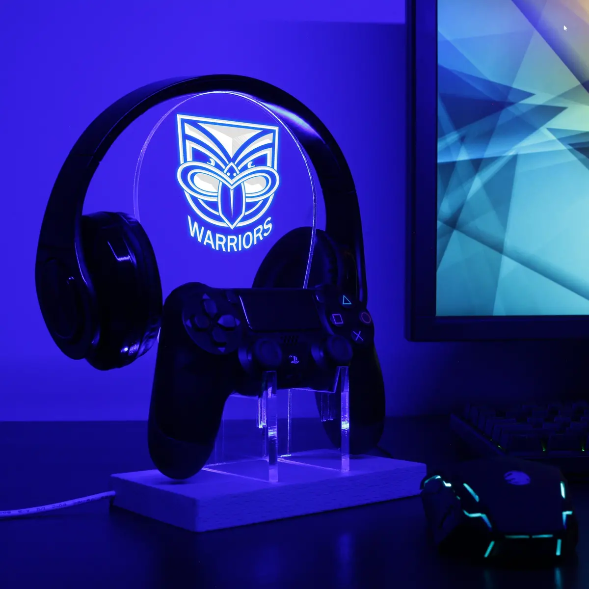New Zealand Warriors Led Gaming Headset Controller Stand 2