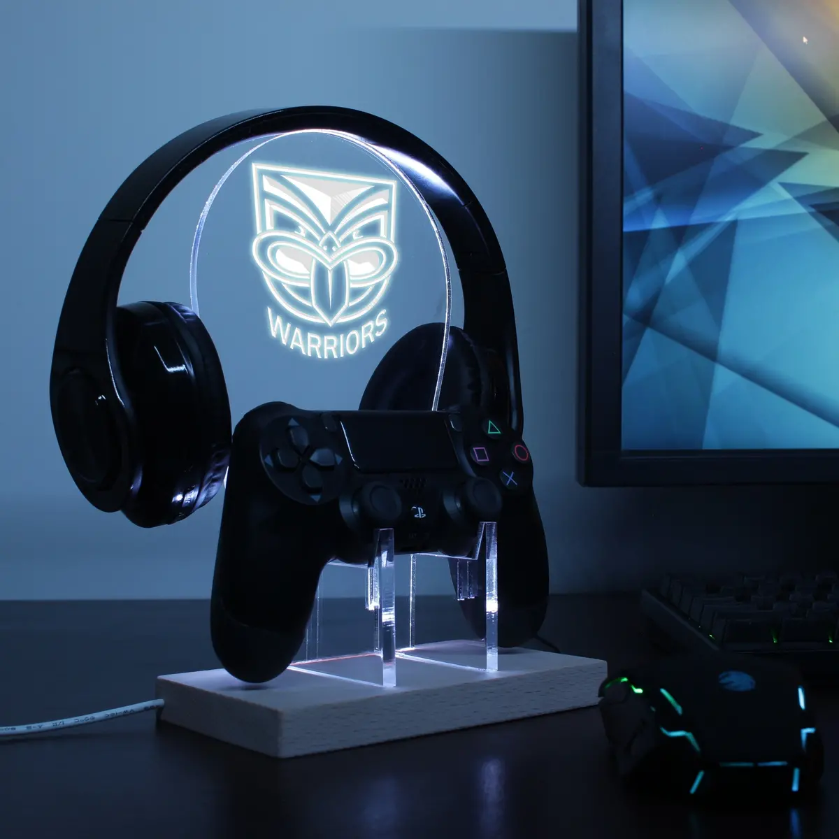 New Zealand Warriors Led Gaming Headset Controller Stand 1