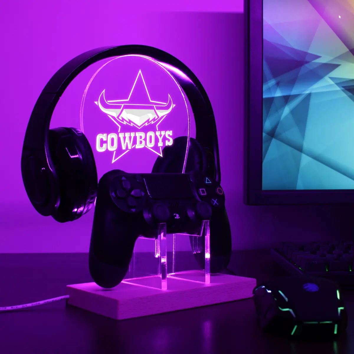 North Queensland Cowboys Led Gaming Headset Controller Stand 1