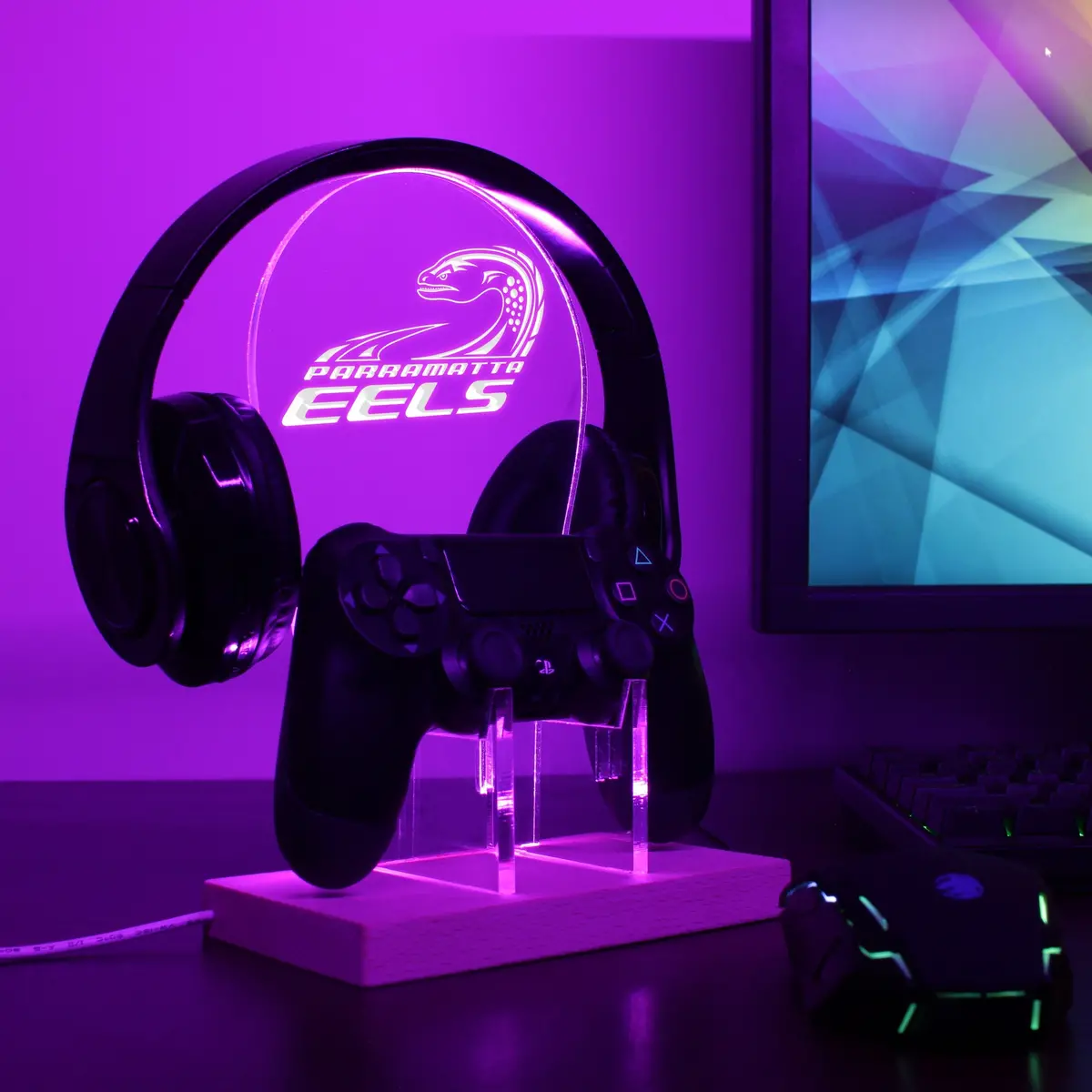Parramatta Eels Led Gaming Headset Controller Stand 1