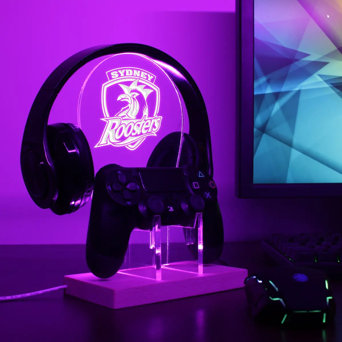Sydney Roosters Led Gaming Headset Controller Stand 1