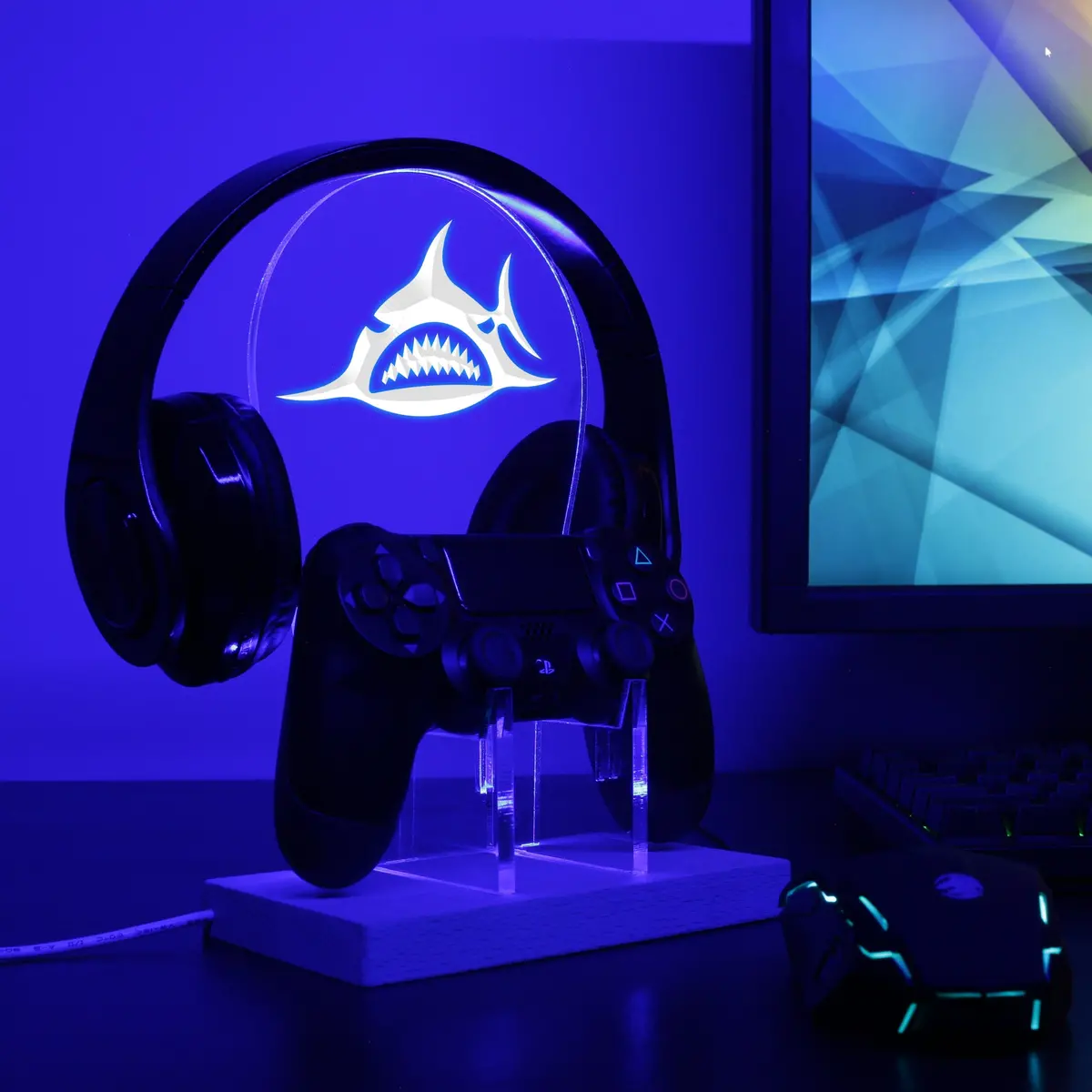 Los Angeles Sharks Led Gaming Headset Controller Stand 1