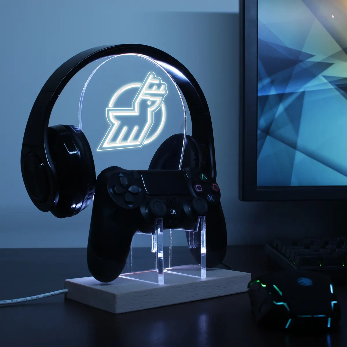 Michigan Stags Led Gaming Headset Controller Stand 1