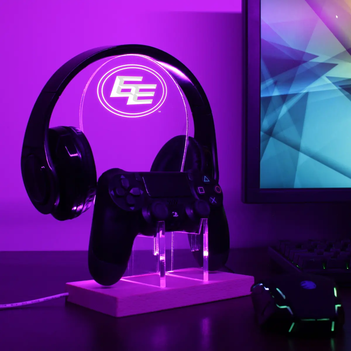 Edmonton Elks Led Gaming Headset Controller Stand 1