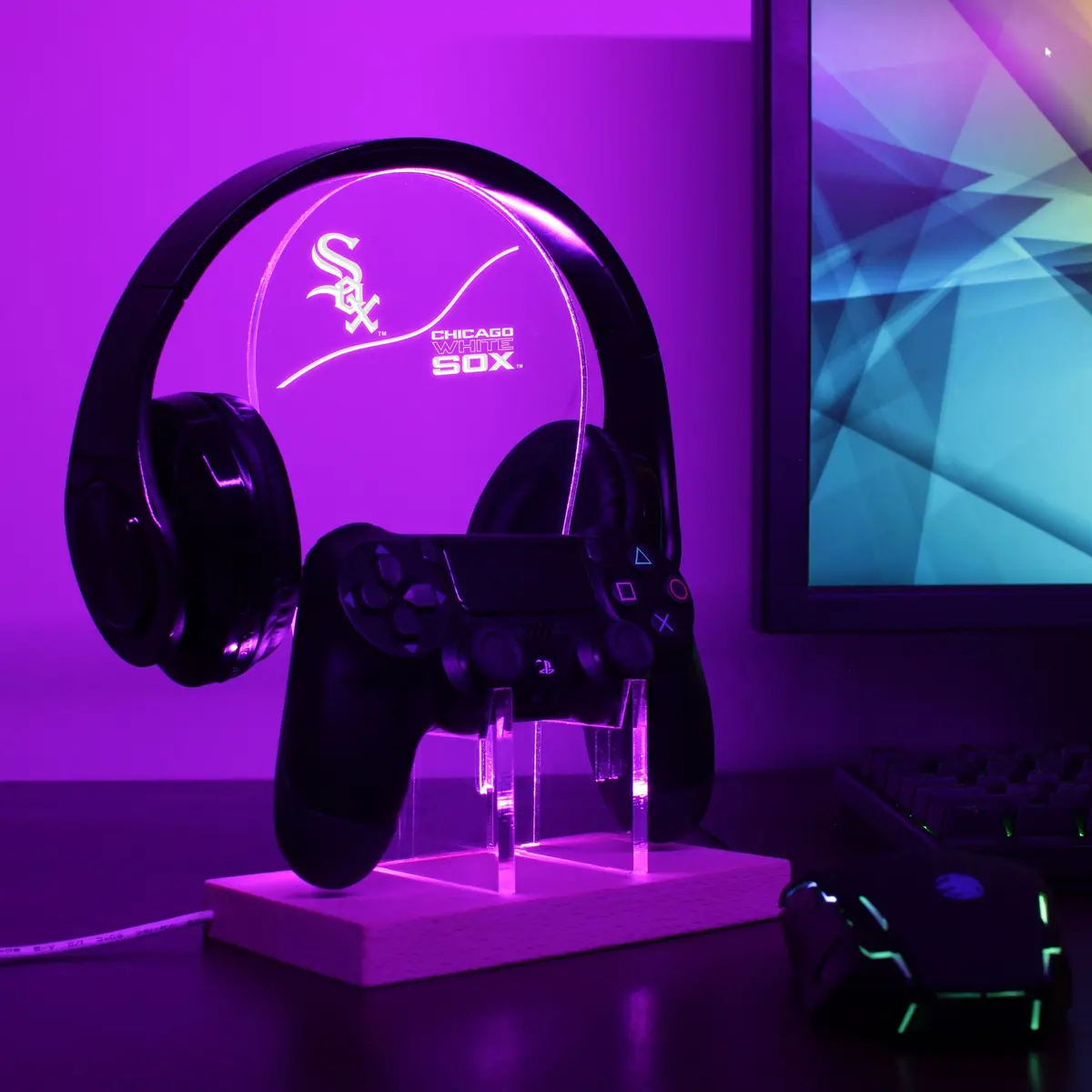 Chicago White Sox Led Gaming Headset Controller Stand 1