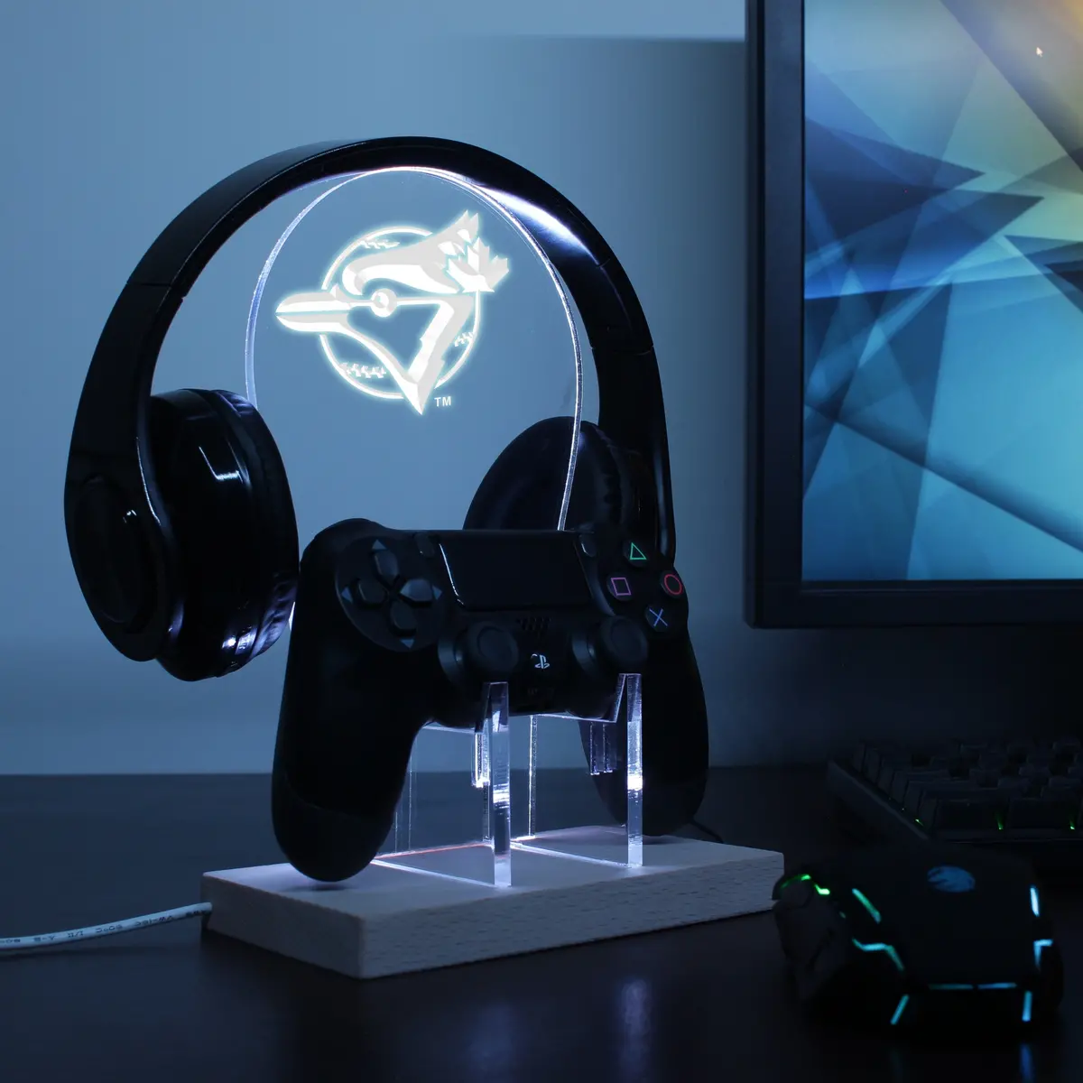 Toronto Blue Jays Led Gaming Headset Controller Stand 2