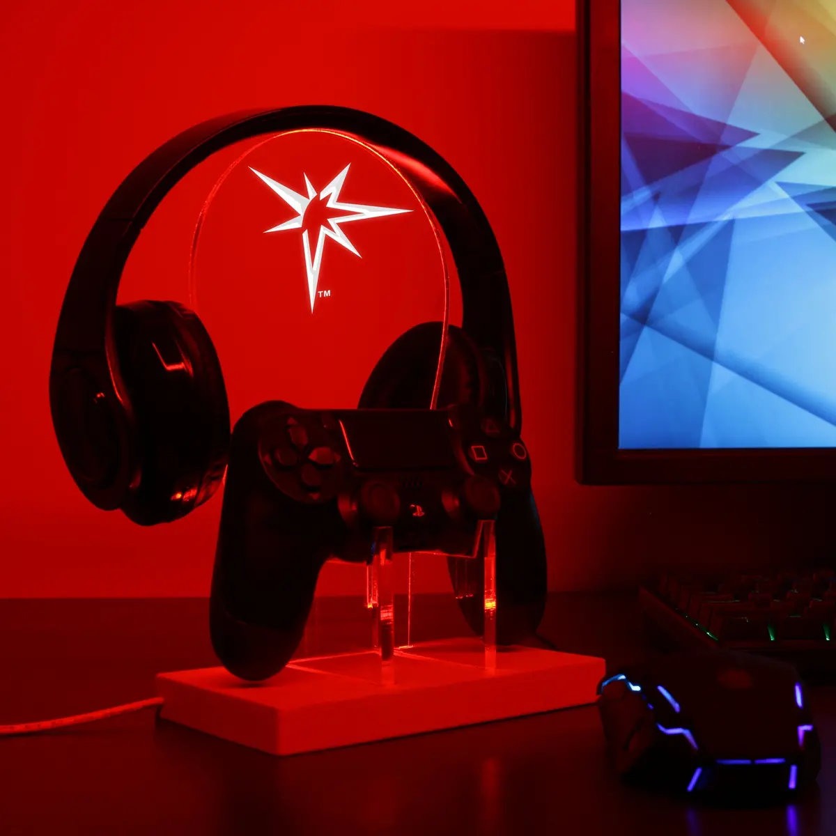 Tampa Bay Rays Led Gaming Headset Controller Stand 1