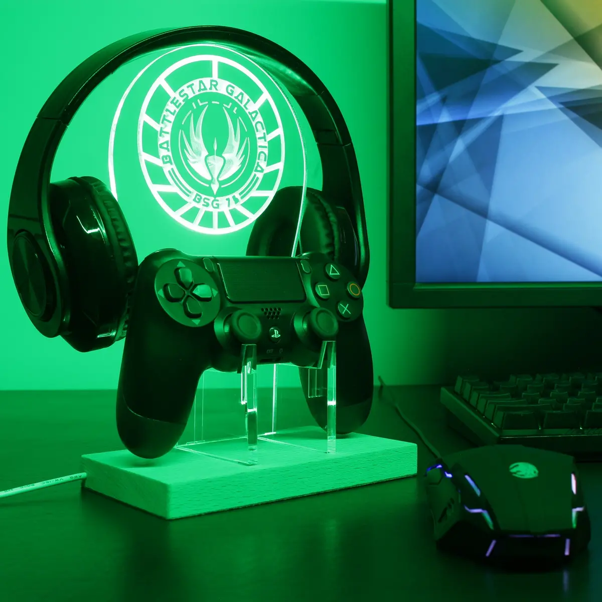 Battlestar Galactica Led Gaming Headset Controller Stand 2