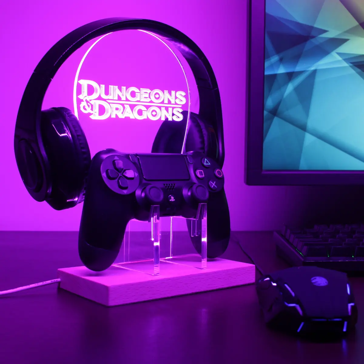 D&D Led Gaming Headset Controller Stand 1