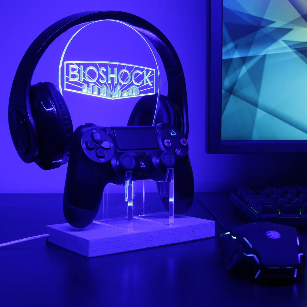 Bioshock Led Gaming Headset Controller Stand 1