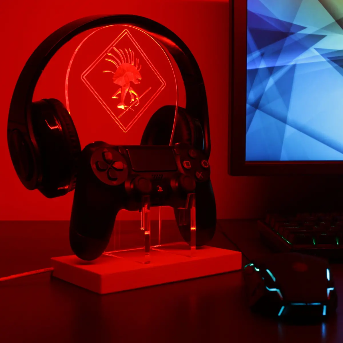 World Of Warcraft Murloc Led Gaming Headset Controller Stand 1